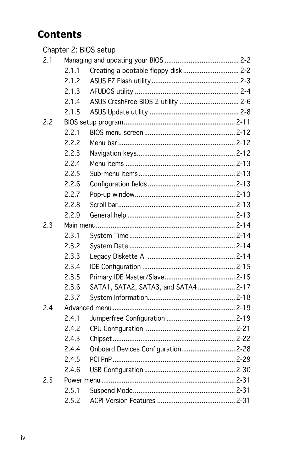 Asus M2N-X User Manual | Page 4 / 92