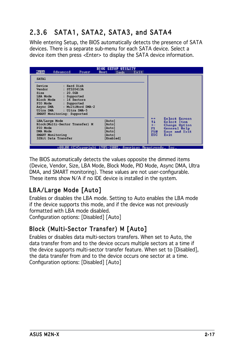 Lba/large mode [auto, Block (multi-sector transfer) m [auto | Asus M2N-X User Manual | Page 59 / 92