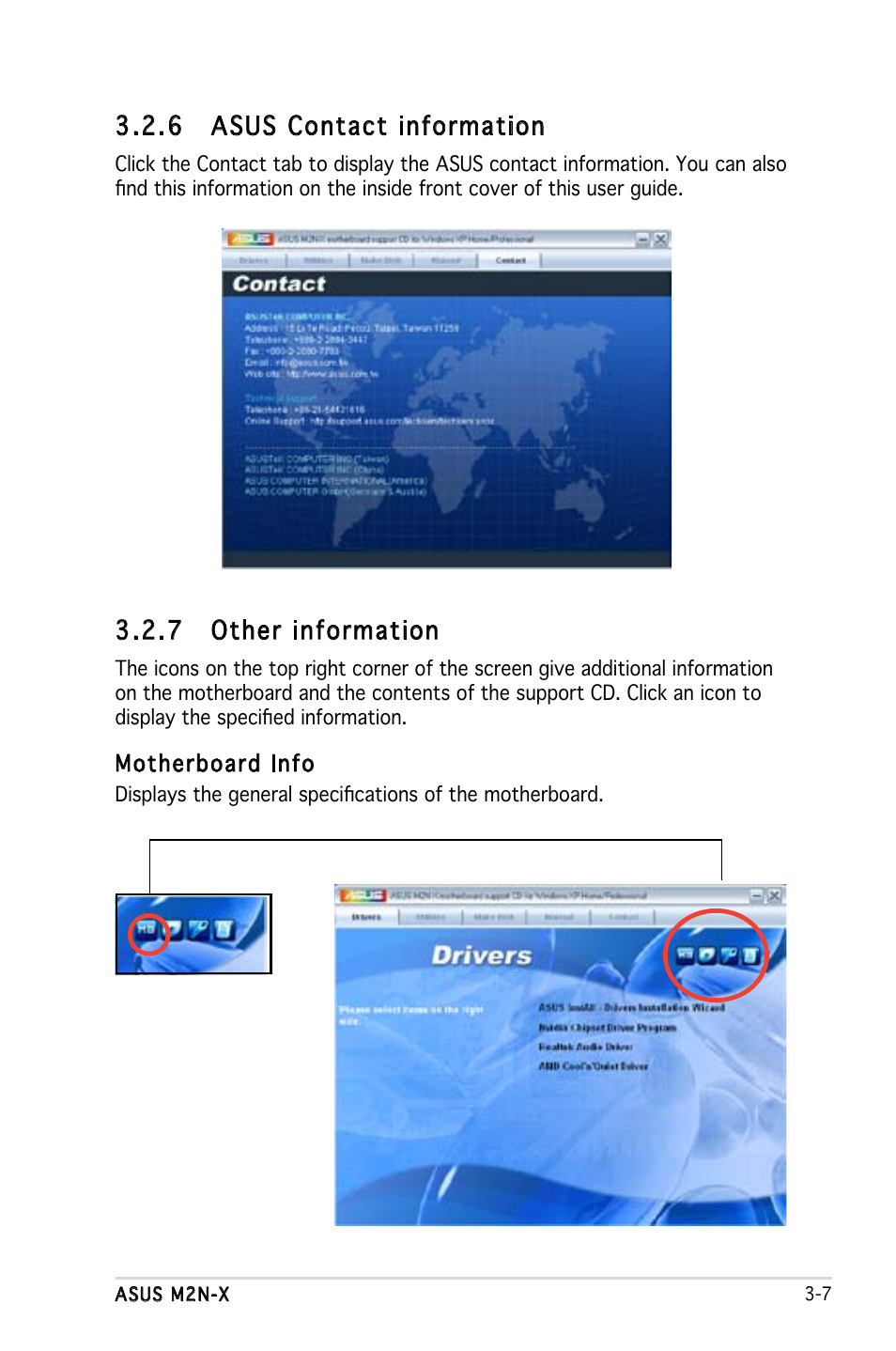 6 asus contact information, 7 other information | Asus M2N-X User Manual | Page 89 / 92