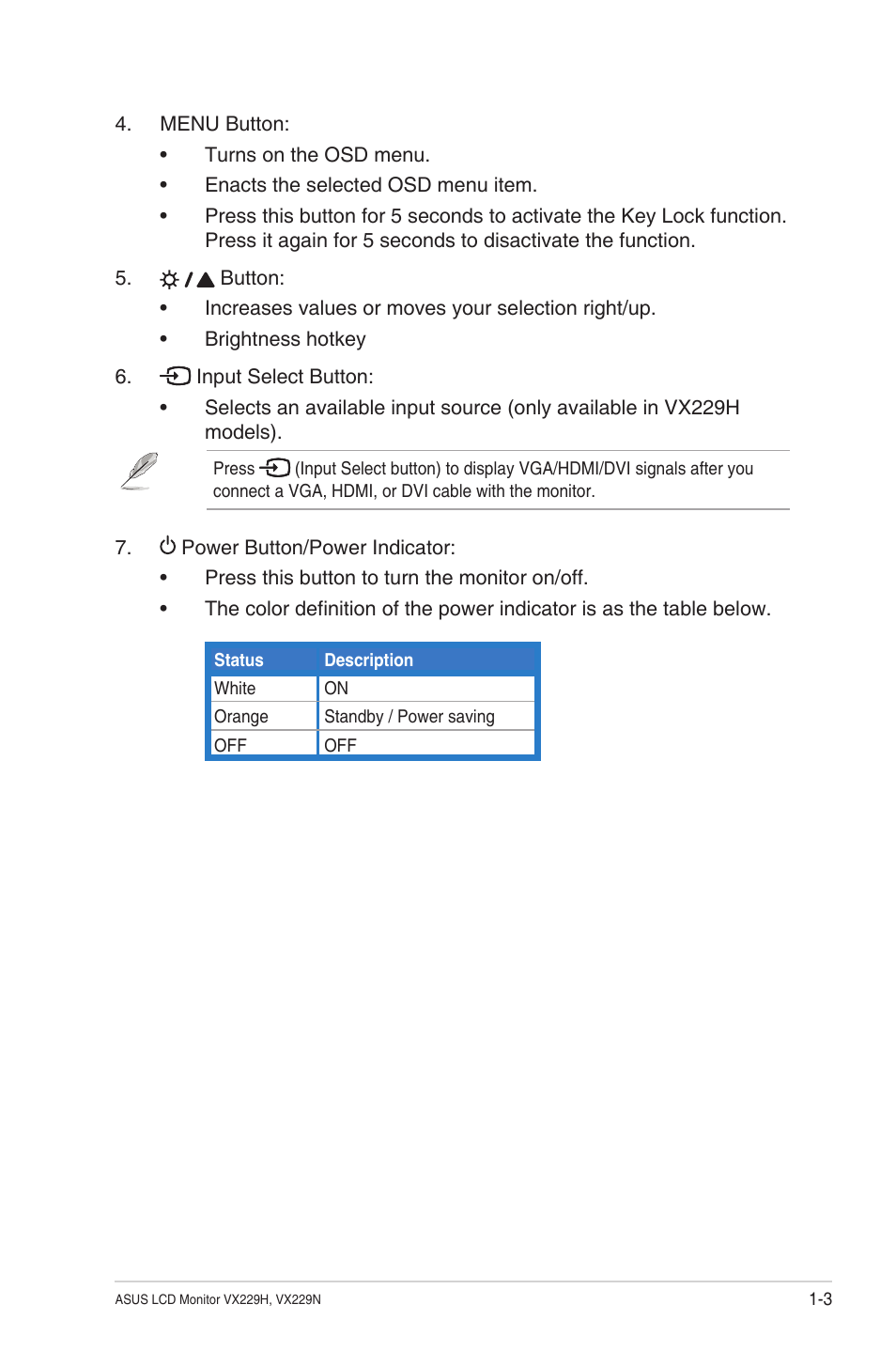 Asus VX229N User Manual | Page 10 / 26