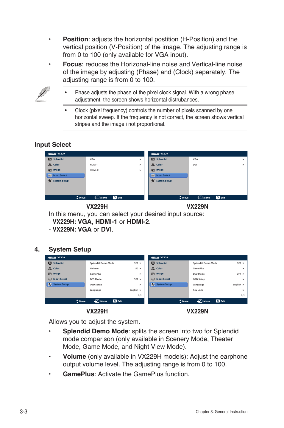 Asus VX229N User Manual | Page 21 / 26