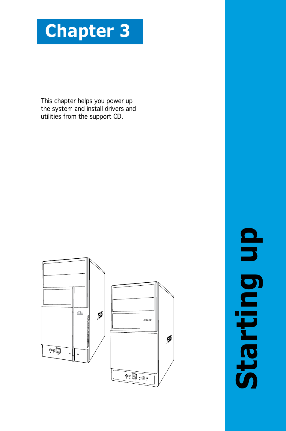 Starting up, Chapter 3 | Asus V3-P5945G User Manual | Page 40 / 103