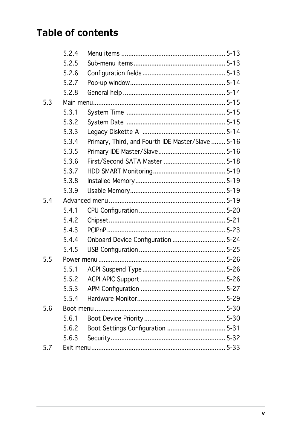 Asus V3-P5945G User Manual | Page 5 / 103