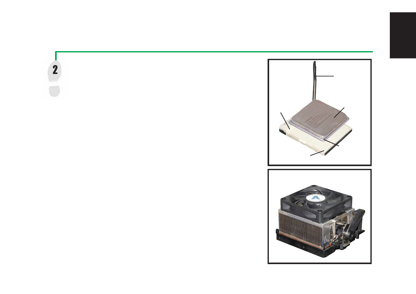 Install the cpu and heatsink with fan | Asus A8V Deluxe User Manual | Page 3 / 10