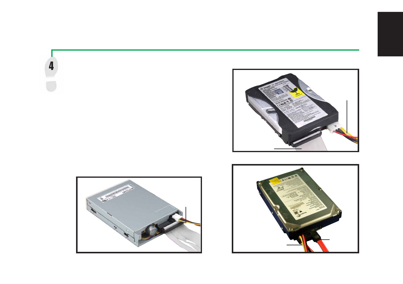 Install hard disk and floppy drives | Asus A8V Deluxe User Manual | Page 5 / 10