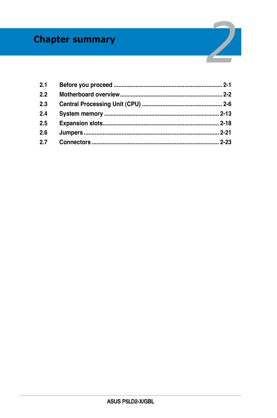 Asus P5LD2-X/GBL User Manual | Page 22 / 112