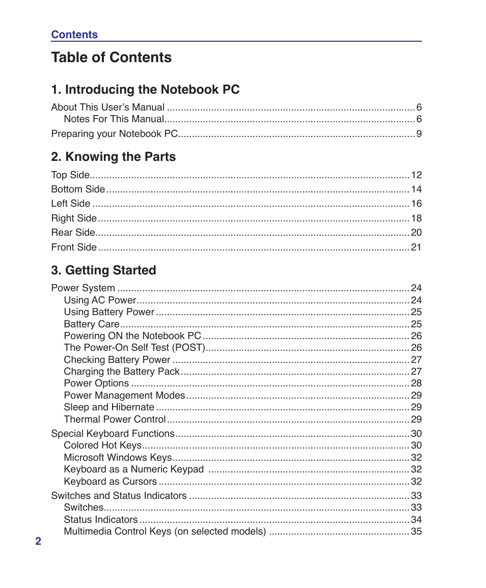 Asus Pro60Ve User Manual | Page 2 / 85