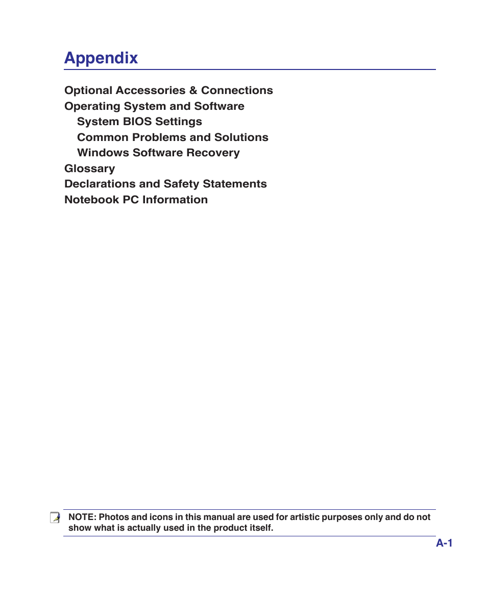 Appendix | Asus Pro60Ve User Manual | Page 53 / 85