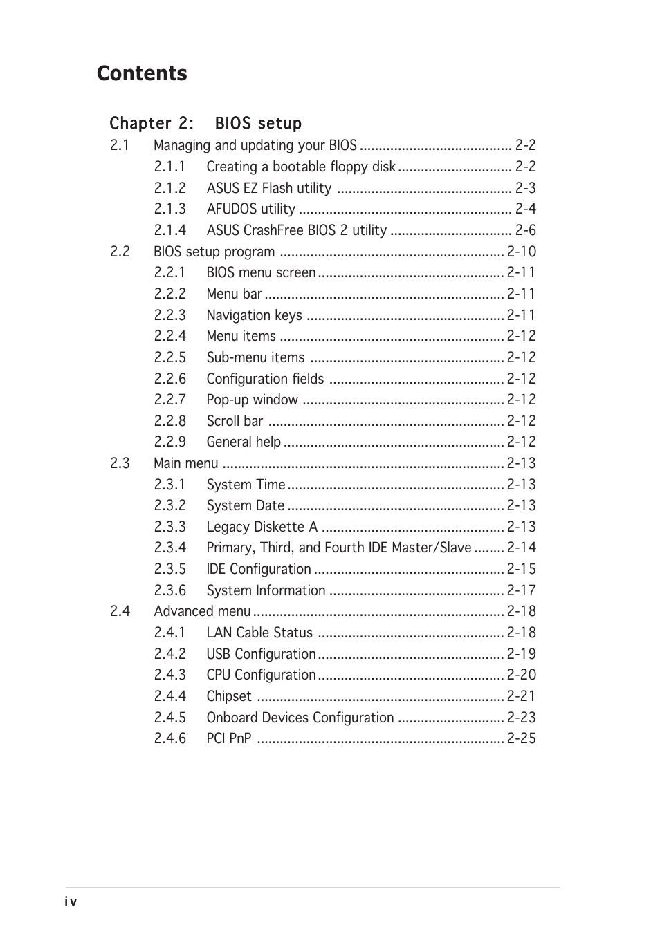 Asus P5GDC Deluxe User Manual | Page 4 / 86