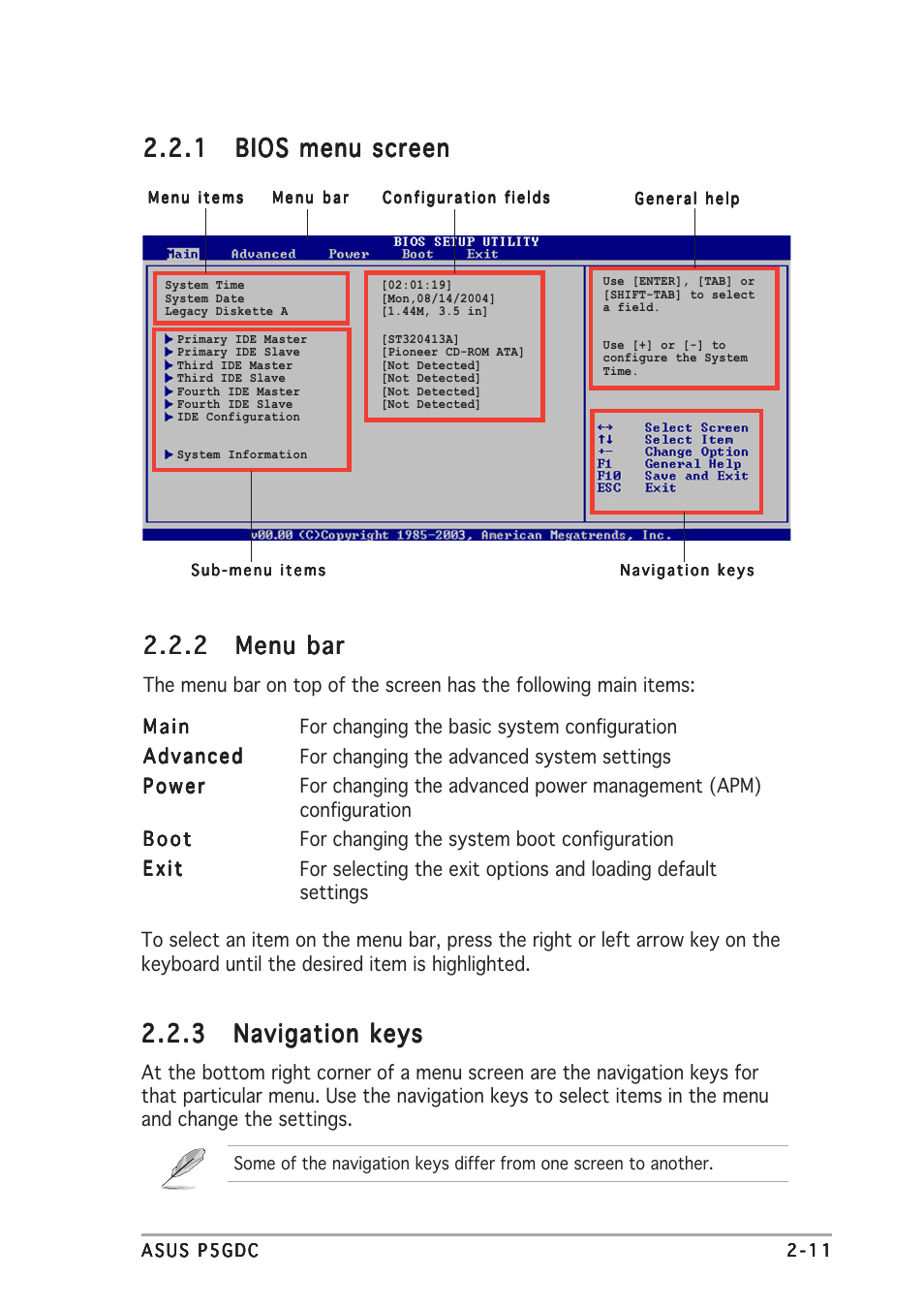 2 menu bar menu bar menu bar menu bar menu bar | Asus P5GDC Deluxe User Manual | Page 59 / 86