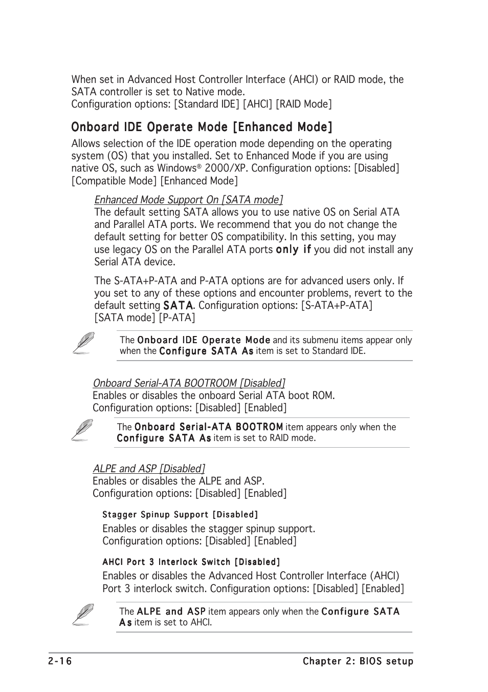 Onboard ide operate mode [enhanced mode | Asus P5GDC Deluxe User Manual | Page 64 / 86