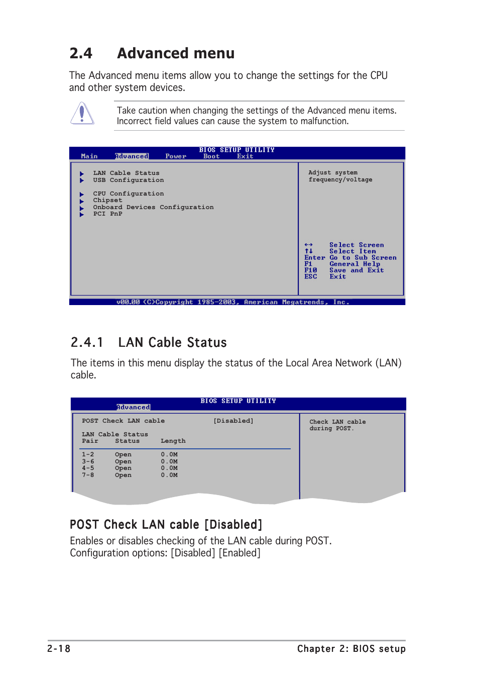 4 advanced menu | Asus P5GDC Deluxe User Manual | Page 66 / 86