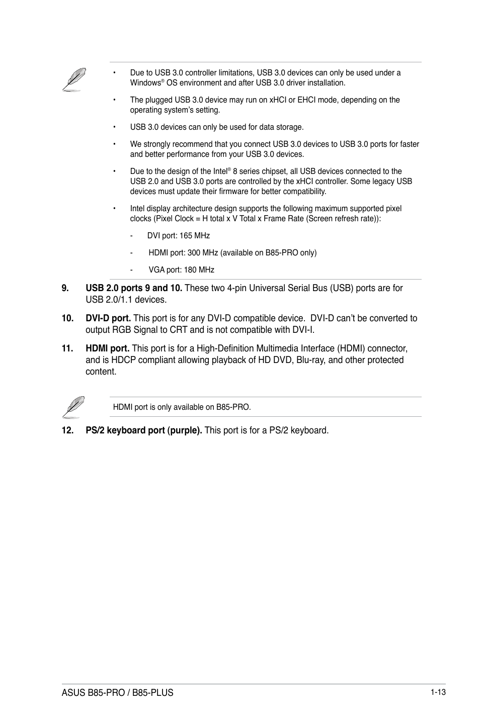 Asus B85-PRO User Manual | Page 21 / 80