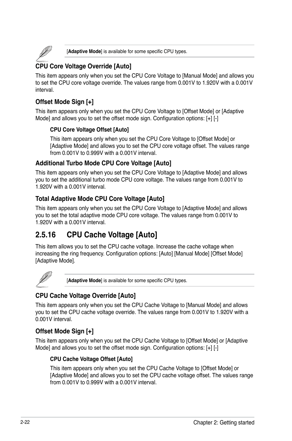 16 cpu cache voltage [auto | Asus B85-PRO User Manual | Page 52 / 80