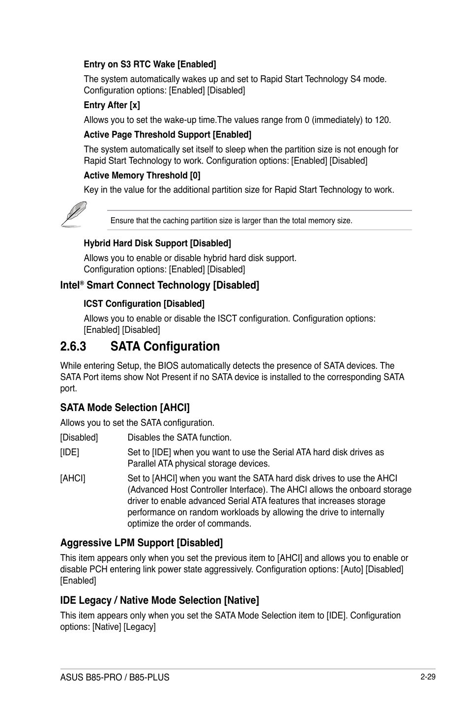 3 sata configuration | Asus B85-PRO User Manual | Page 59 / 80