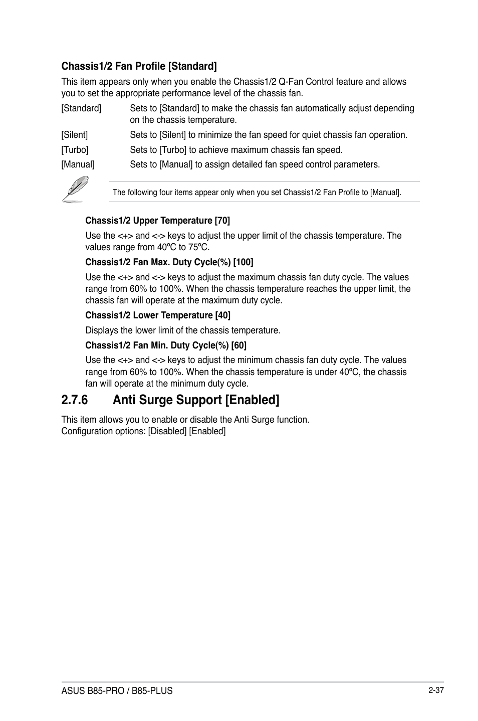 6 anti surge support [enabled | Asus B85-PRO User Manual | Page 67 / 80