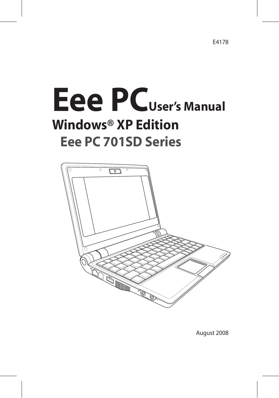 Asus Eee PC 8G/Linux User Manual | 80 pages