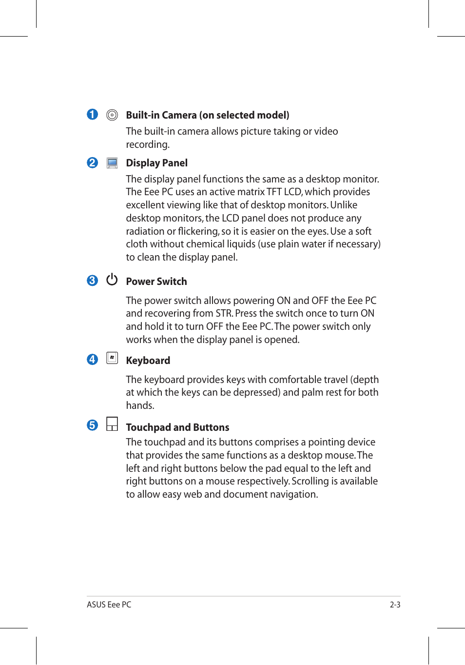 Asus Eee PC 8G/Linux User Manual | Page 15 / 80