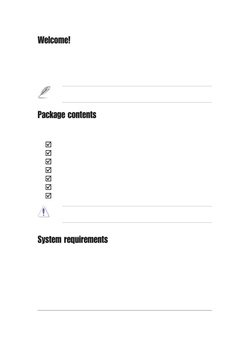 Package contents, System requirements, Welcome | Asus WL-330g User Manual | Page 3 / 20