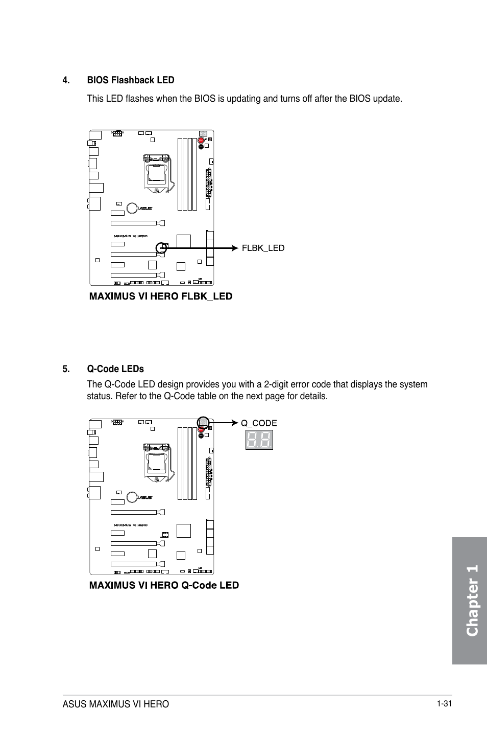 Chapter 1 | Asus MAXIMUS VI HERO User Manual | Page 45 / 182