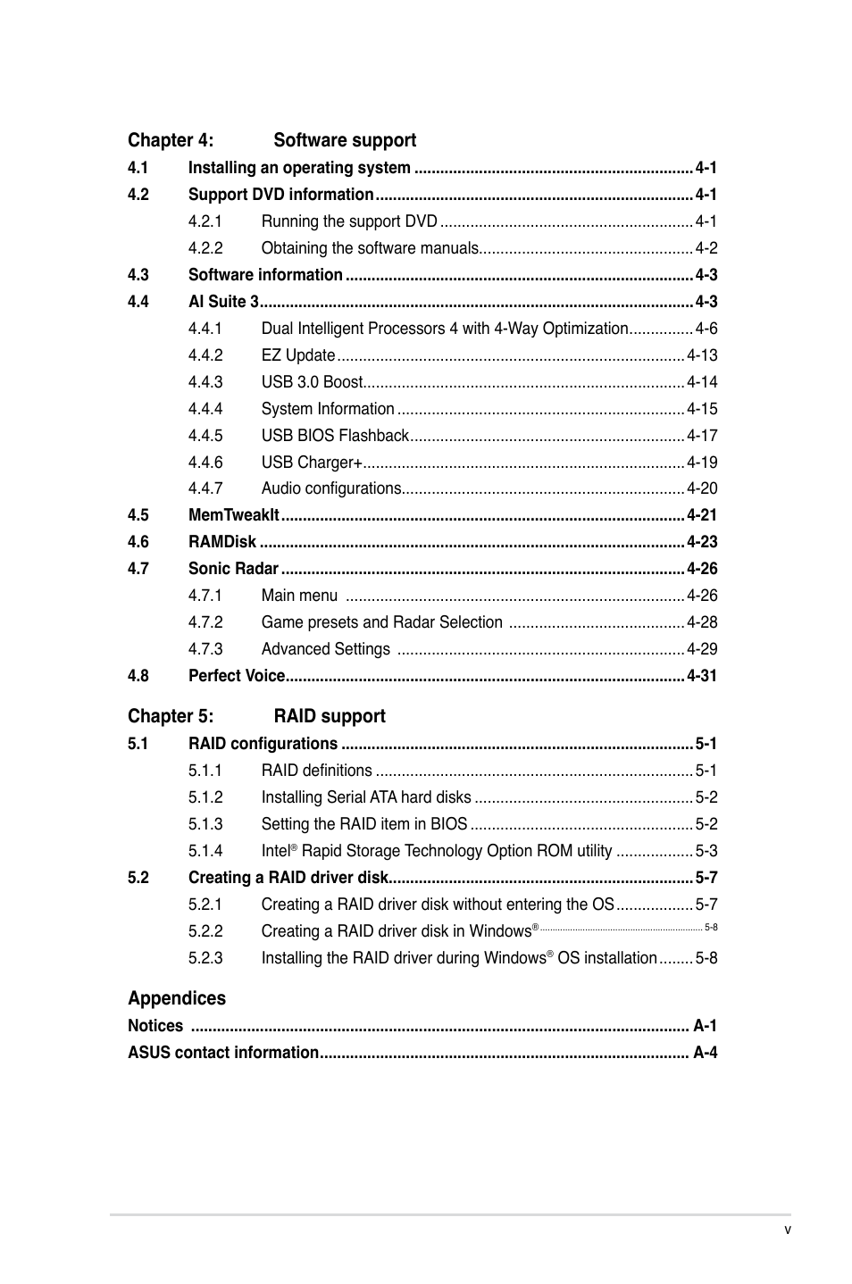 Asus MAXIMUS VI HERO User Manual | Page 5 / 182