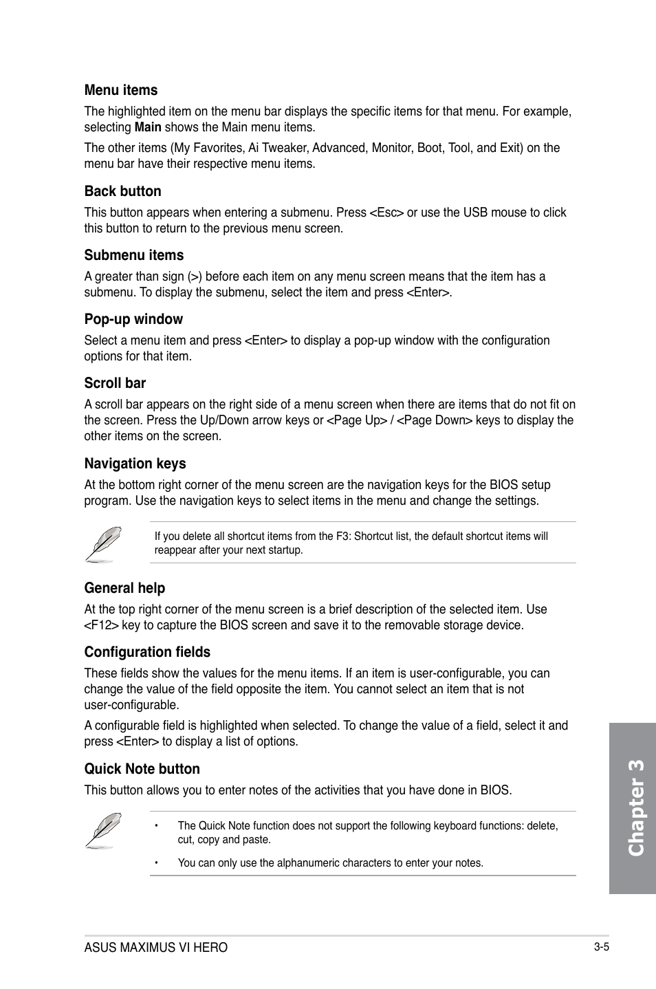 Chapter 3 | Asus MAXIMUS VI HERO User Manual | Page 83 / 182