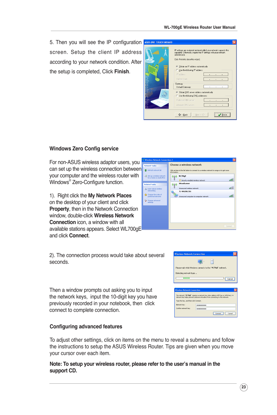 Asus WL-700gE User Manual | Page 23 / 61