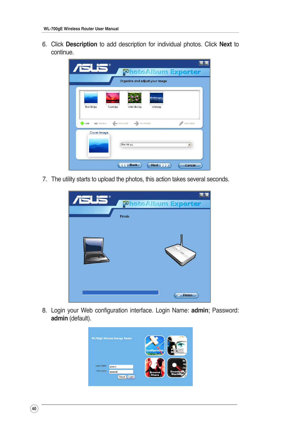 Asus WL-700gE User Manual | Page 40 / 61