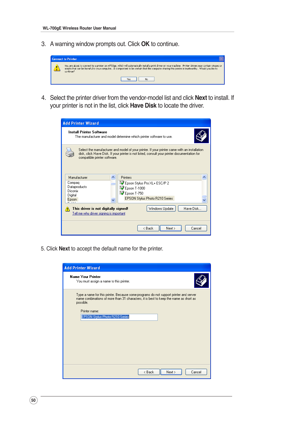 Asus WL-700gE User Manual | Page 50 / 61