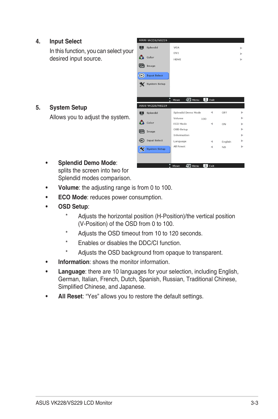 Asus VS229HA User Manual | Page 21 / 27