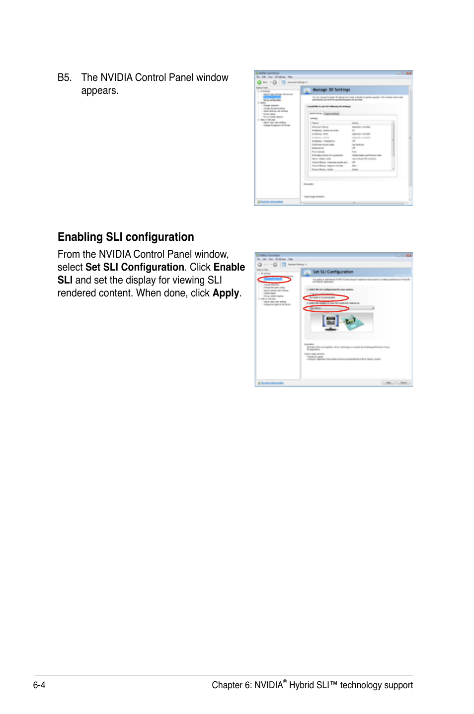 Enabling sli configuration | Asus M3N72-D User Manual | Page 170 / 174