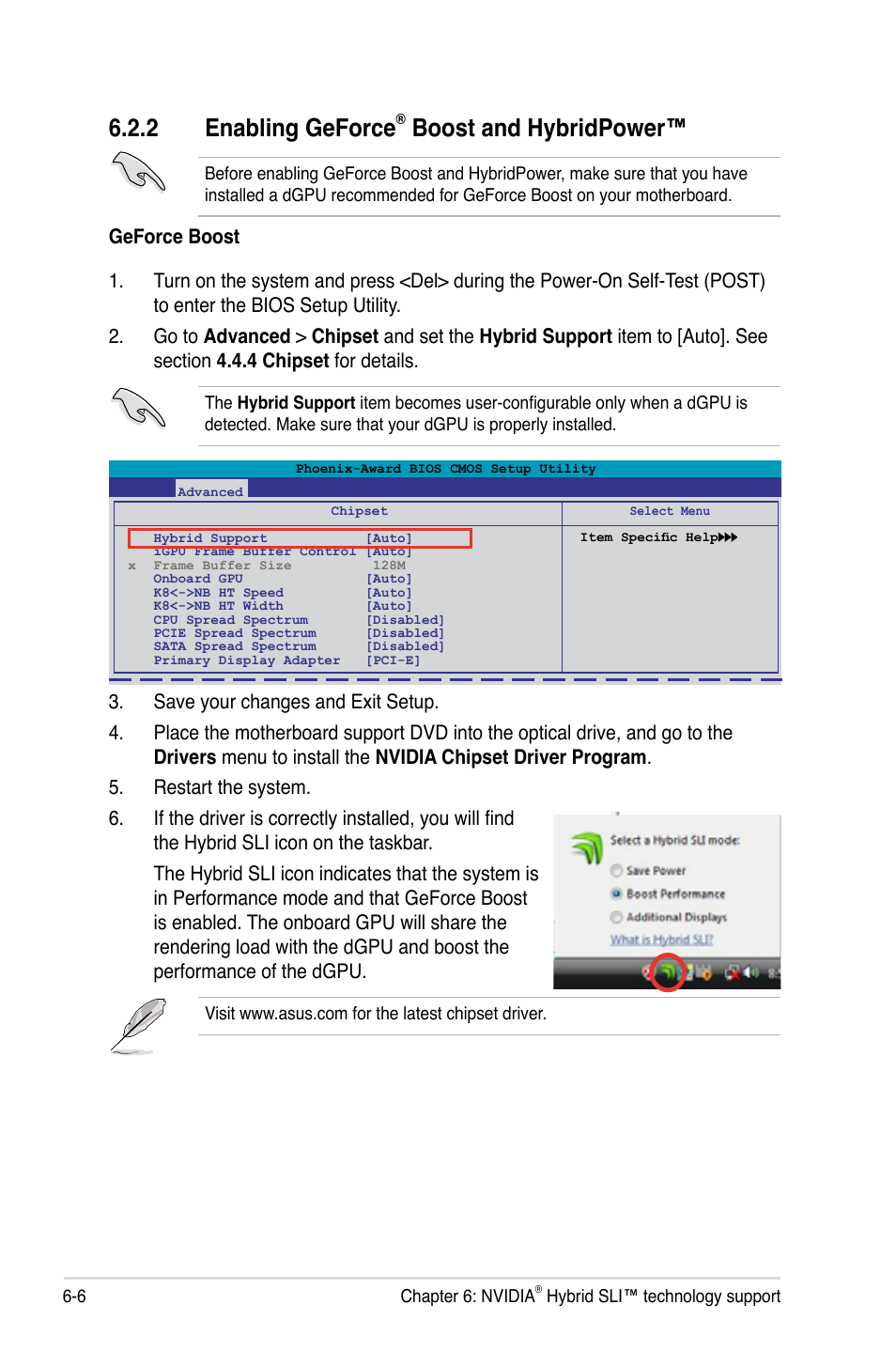 2 enabling geforce® boost and hybridpower, Enabling geforce, Boost and hybridpower™ -6 | 2 enabling geforce, Boost and hybridpower | Asus M3N72-D User Manual | Page 172 / 174
