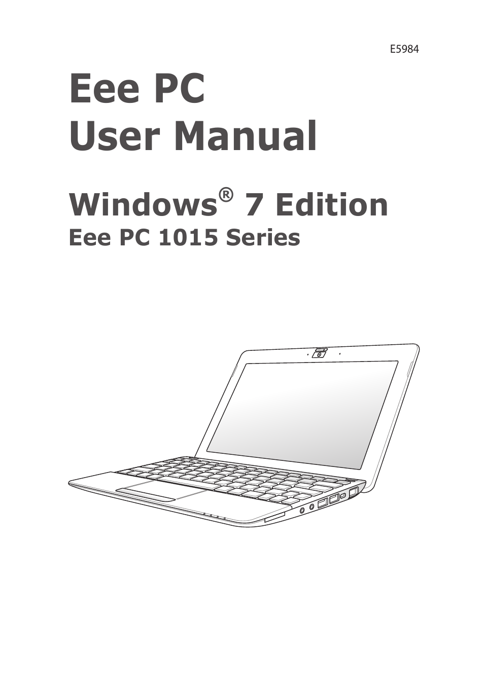 Asus Eee PC 1015T User Manual | 62 pages