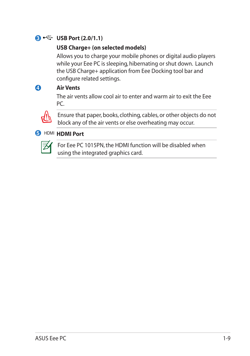 Asus Eee PC 1015T User Manual | Page 17 / 62