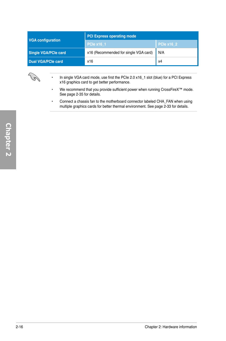 Chapter 2 | Asus M5A88-V EVO User Manual | Page 34 / 124