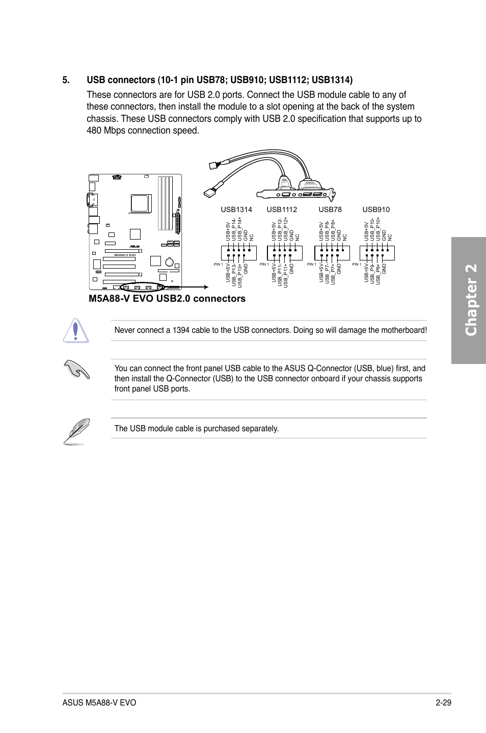 Chapter 2 | Asus M5A88-V EVO User Manual | Page 47 / 124