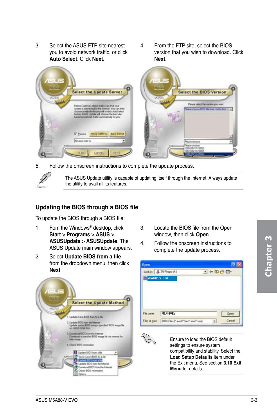 Chapter 3 | Asus M5A88-V EVO User Manual | Page 59 / 124