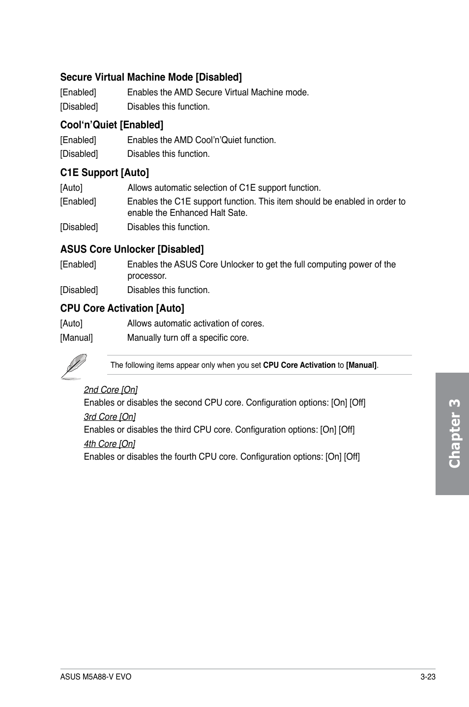 Chapter 3 | Asus M5A88-V EVO User Manual | Page 79 / 124