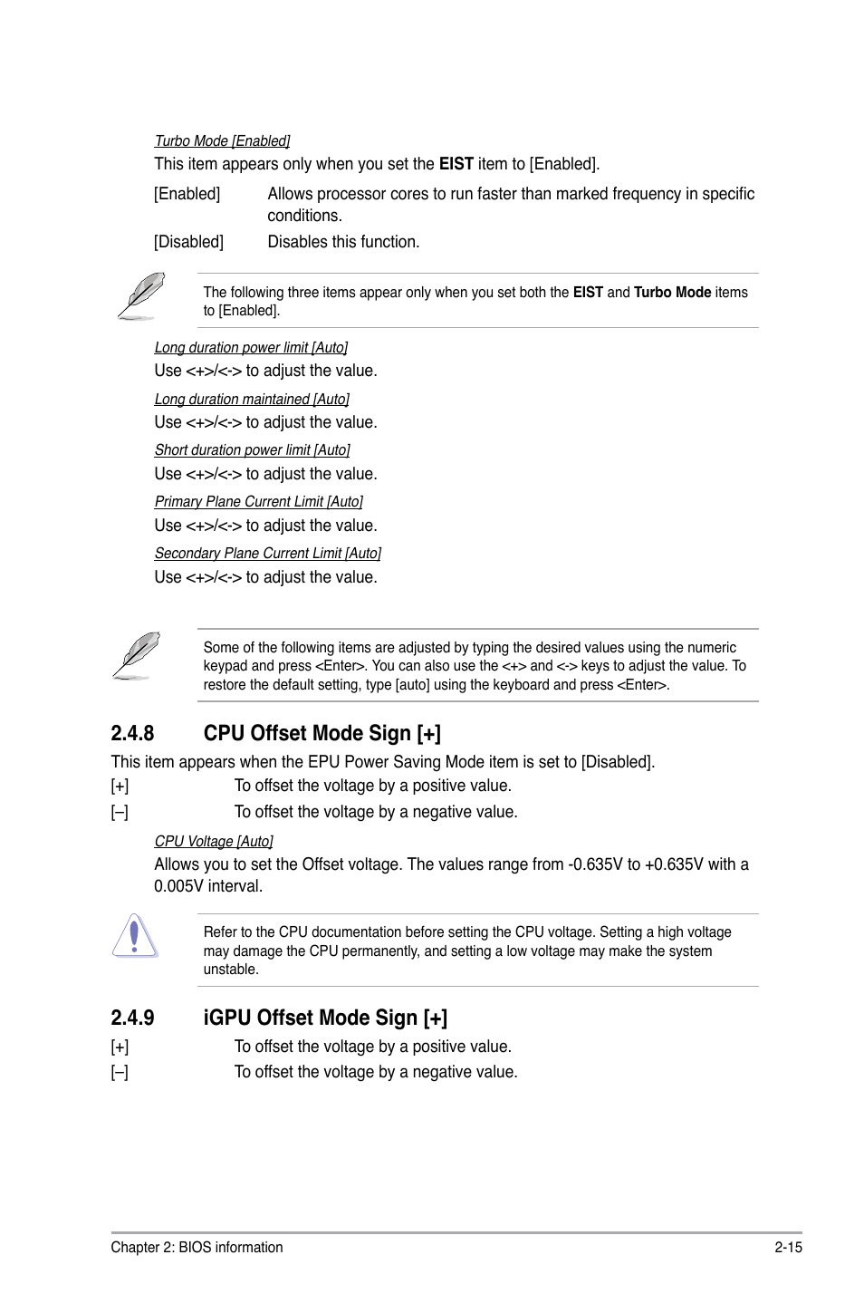 8 cpu offset mode sign, 9 igpu offset mode sign, Cpu offset mode sign -15 | Igpu offset mode sign -15 | Asus P8H67-M PRO User Manual | Page 57 / 74