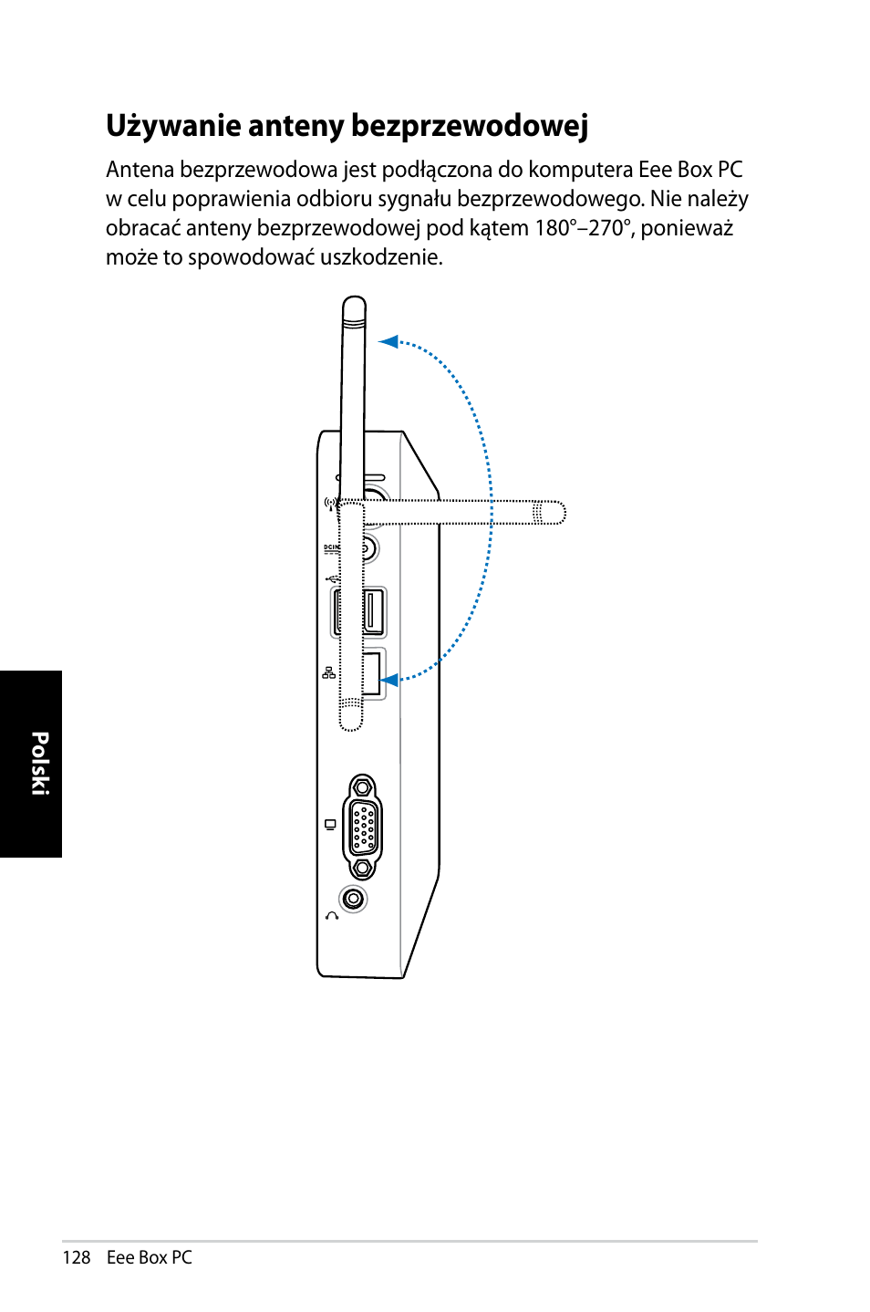 Używanie anteny bezprzewodowej | Asus EB1007 User Manual | Page 128 / 145