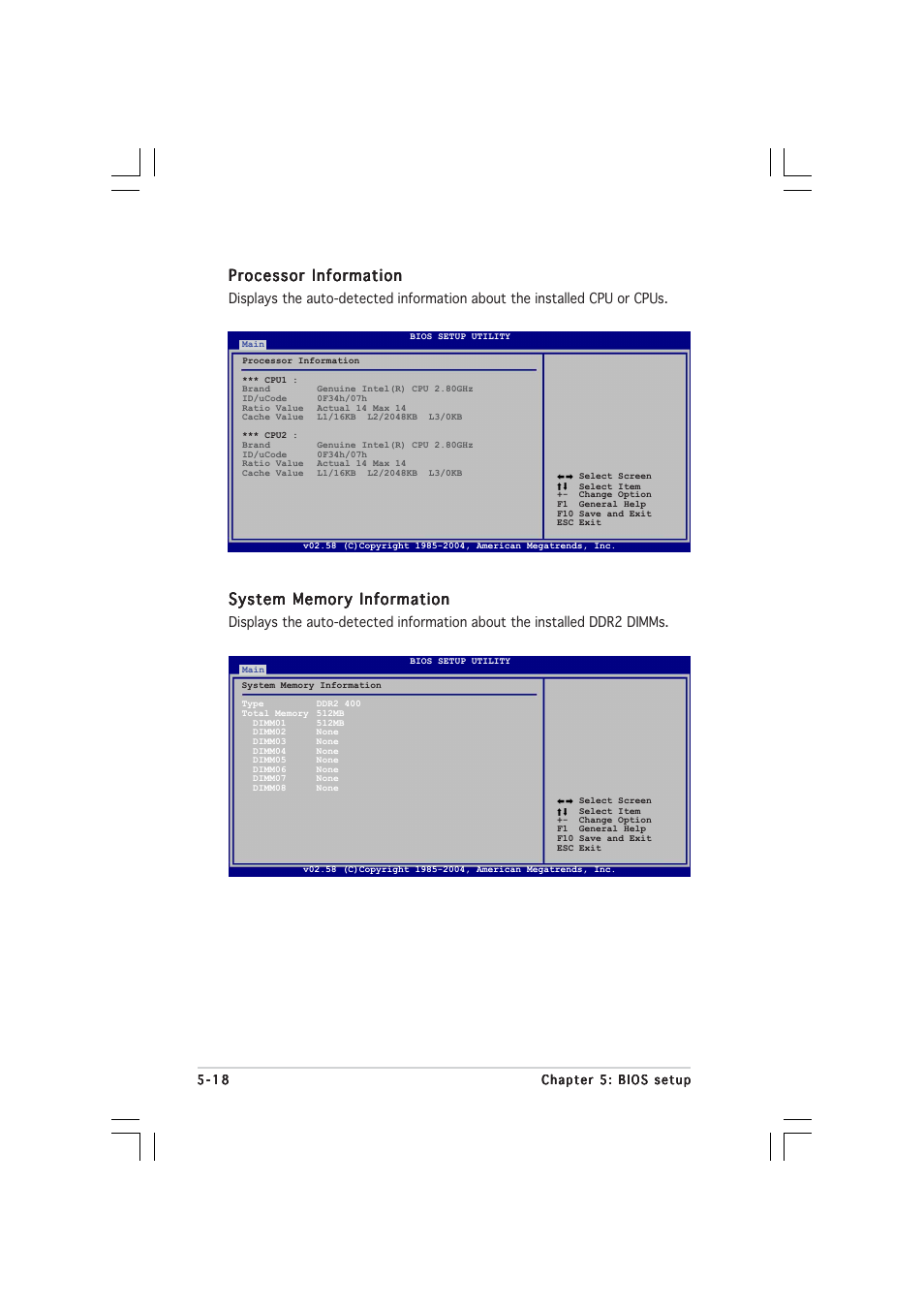 Processor information | Asus RS260-E3/RS8 User Manual | Page 100 / 176