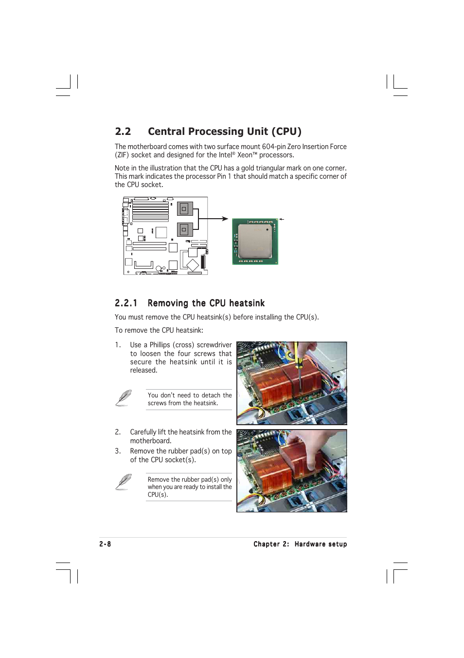 2 central processing unit (cpu) | Asus RS260-E3/RS8 User Manual | Page 28 / 176