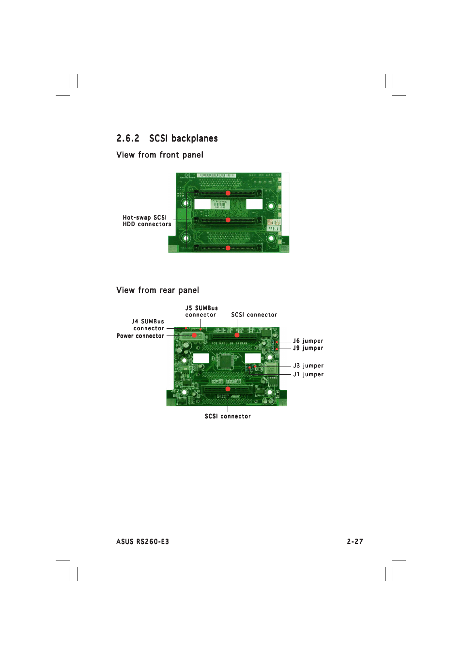 View from front panel | Asus RS260-E3/RS8 User Manual | Page 47 / 176