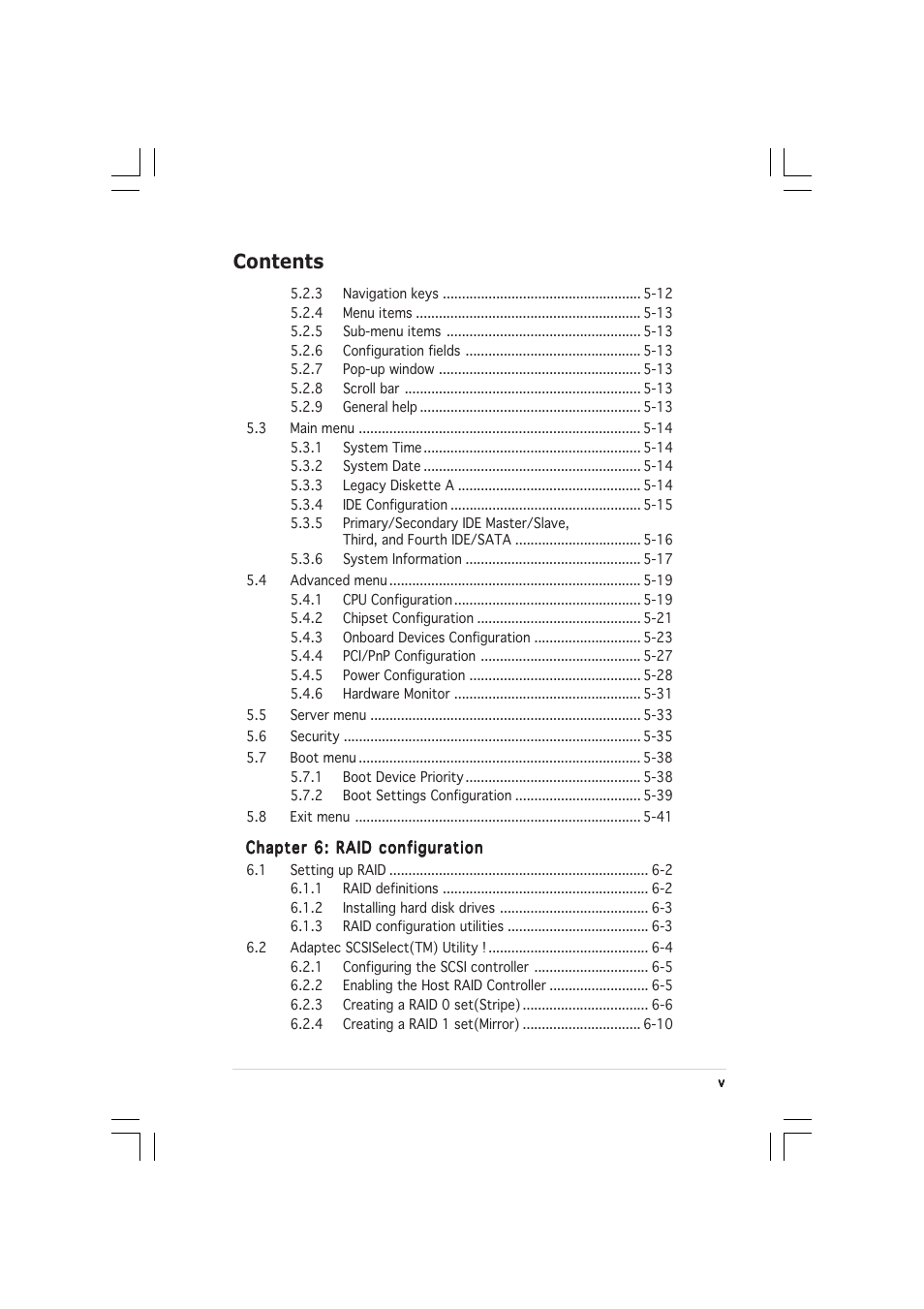 Asus RS260-E3/RS8 User Manual | Page 5 / 176