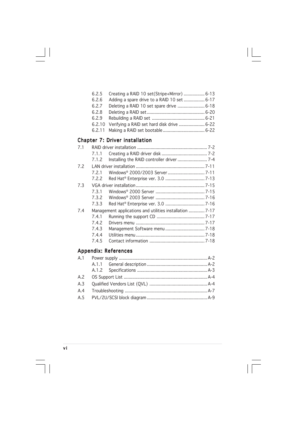 Asus RS260-E3/RS8 User Manual | Page 6 / 176