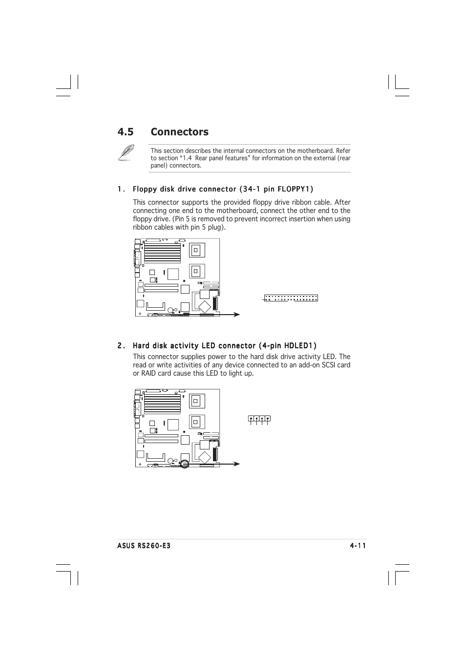 5 connectors | Asus RS260-E3/RS8 User Manual | Page 75 / 176