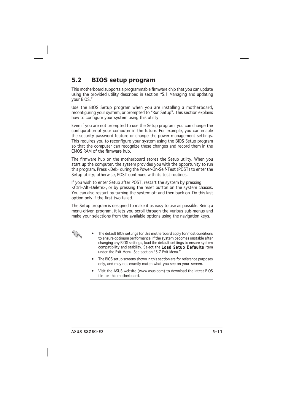 2 bios setup program | Asus RS260-E3/RS8 User Manual | Page 93 / 176