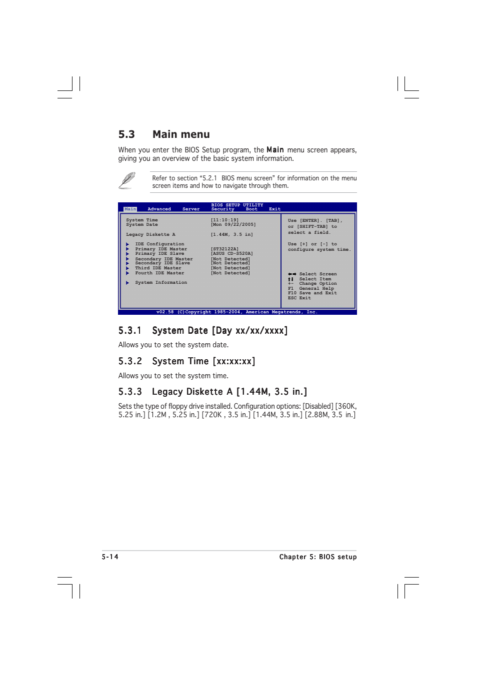 3 main menu | Asus RS260-E3/RS8 User Manual | Page 96 / 176