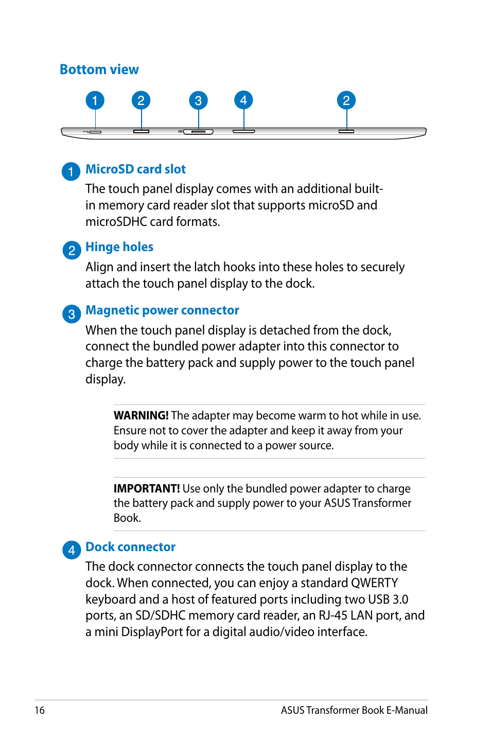 Asus TX300CA User Manual | Page 16 / 120