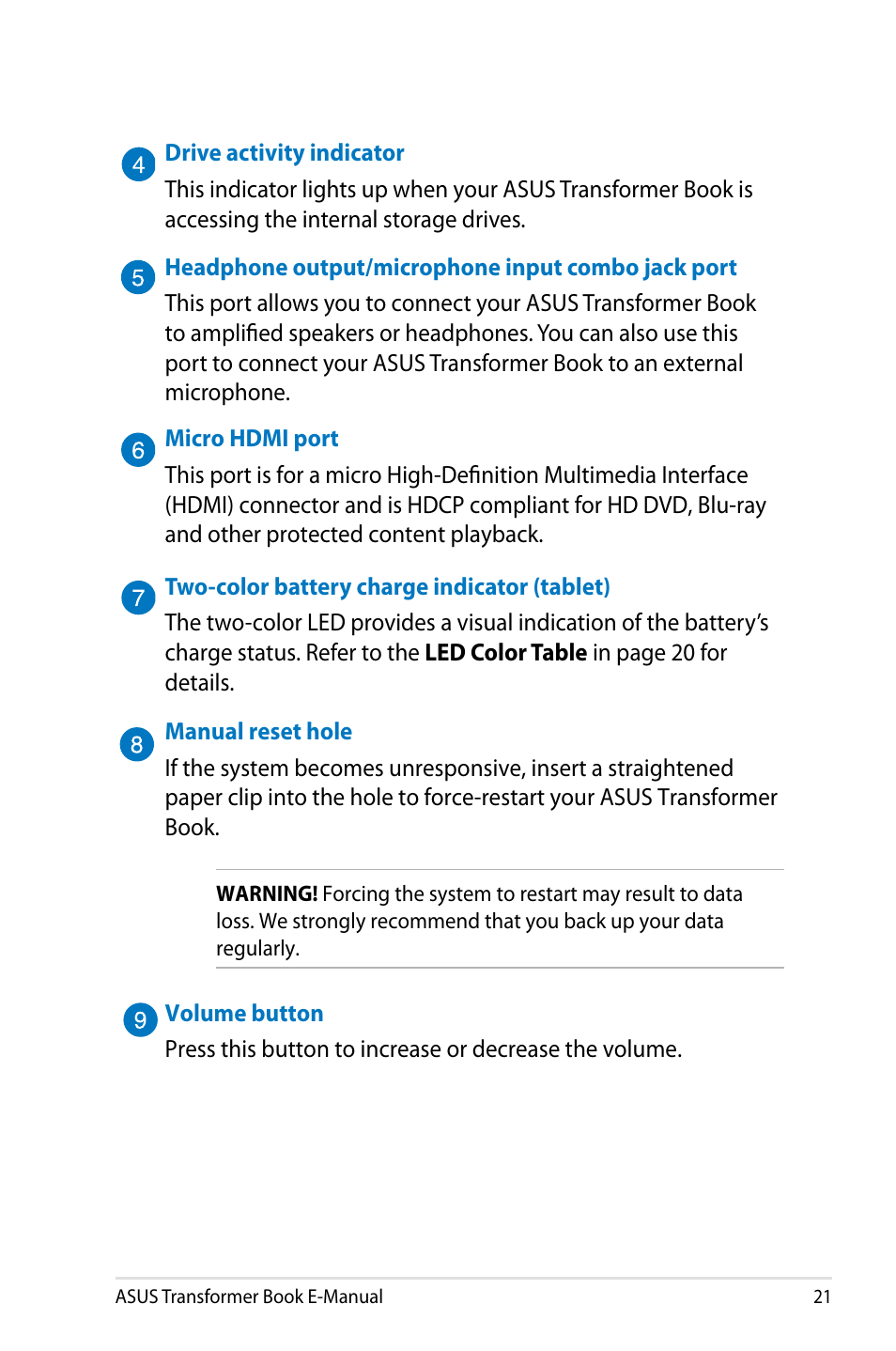 Asus TX300CA User Manual | Page 21 / 120